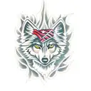 black wolf tattoo design idea