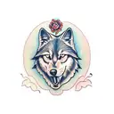 black wolf tattoo design idea
