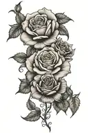 two roses with madala design between them  tattoo design idea