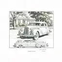 1941 Packard Super Eight One Eighty Sport Brougham tattoo design idea