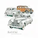 1941 Packard Super Eight One Eighty Sport Brougham tattoo design idea