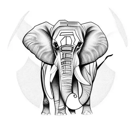 elephants  tattoo design idea
