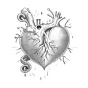 Crying Heart tattoo design idea
