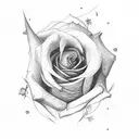 rose, violet, daffodils, aster tattoo design idea