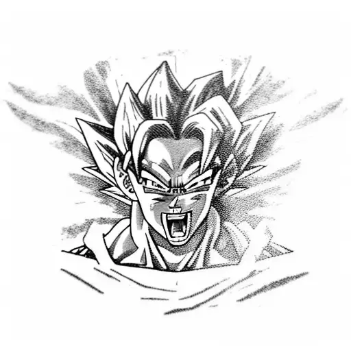 Dragon Ball Z android 18 tattoo design idea