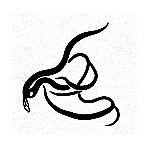 A white snake winding around the collarbone is pierced by three black nails with drops of blood at the ends tattoo design idea