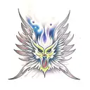 Phoenix rising from ashes tattoo design idea