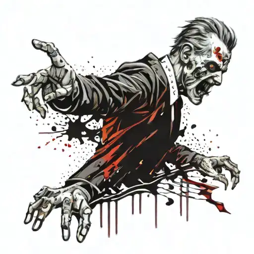 Zombies tattoo design idea