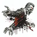 Zombies tattoo design idea