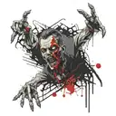 Zombies tattoo design idea