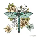 dragonfly wings tattoo design idea