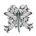 dragonfly wings tattoo design idea