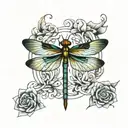 dragonfly wings tattoo design idea