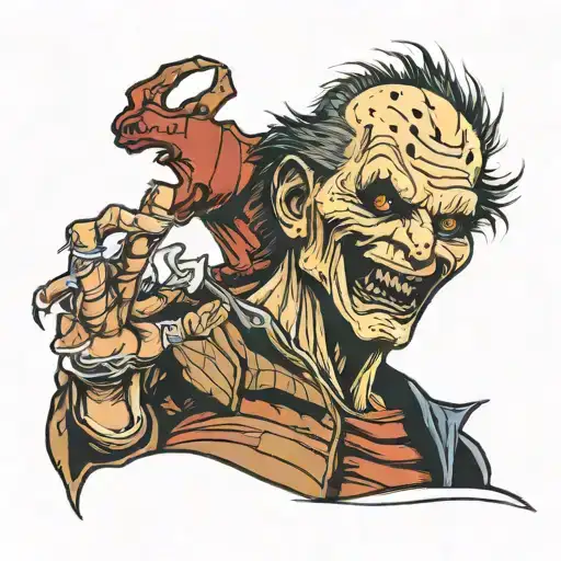 Michael Myers's Freddy Krueger tattoo design idea
