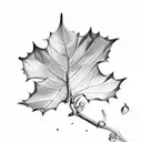 Holly leaf with berries tattoo design idea