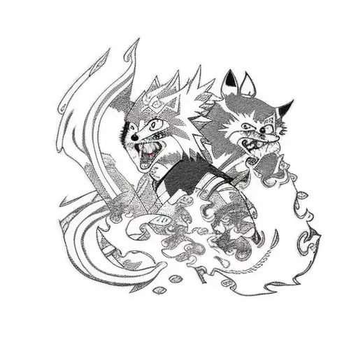 naruto and sasuke tattoo design idea
