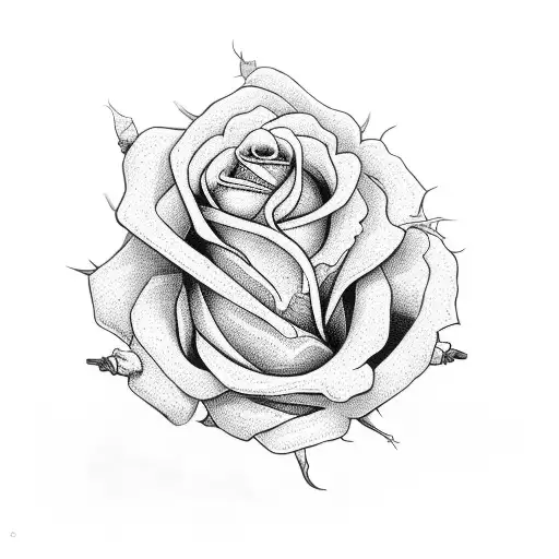 dead white rose with starving people around it and a clock with the arms fallen off. tattoo design idea