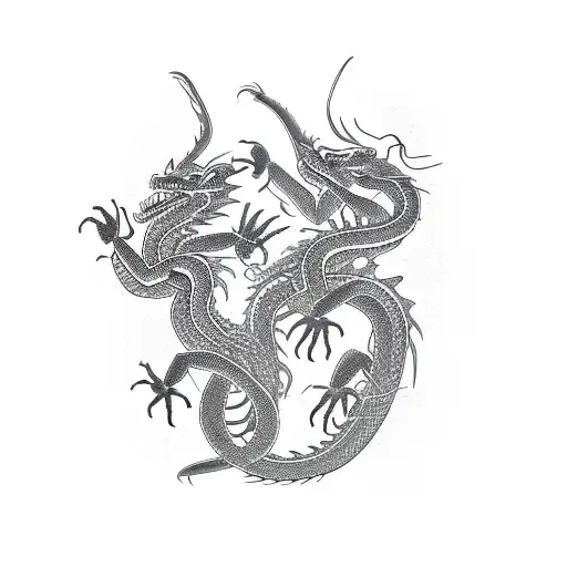 dragon and scorpion tattoo design idea