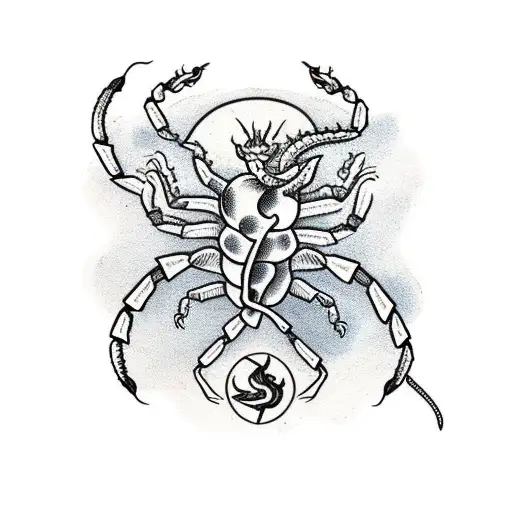 scorpion with a dragon tattoo design idea