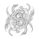 dragon and scorpion yin yang design tattoo design idea