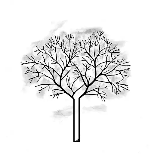 light blue evergreen tree with wanderlust underneath it  tattoo design idea