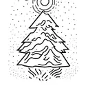 light blue evergreen tree with wanderlust underneath it  tattoo design idea