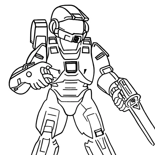 Master chief from Halo video games  tattoo design idea