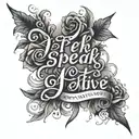 i speak in cursive, i'm poignant, assertive tattoo design idea