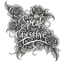 i speak in cursive, i'm poignant, assertive tattoo design idea