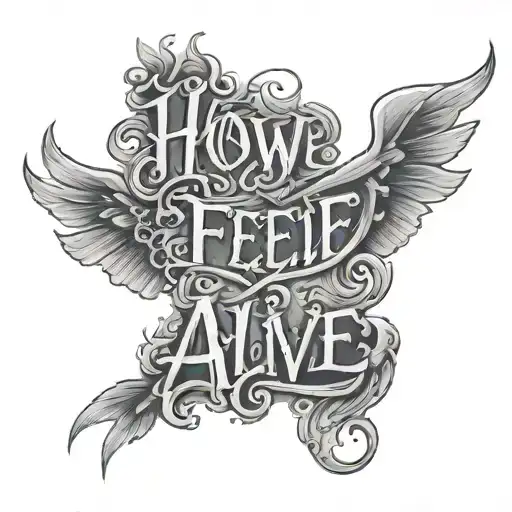 how does it feel to be alive again? text tattoo tattoo design idea