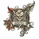 name Johnny tattoo design idea