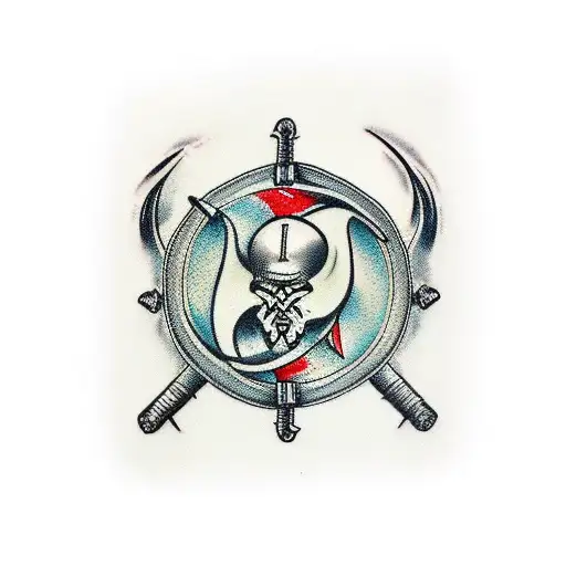 viking arm rings tattoo design idea