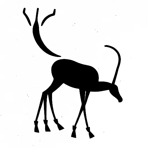 gazelle tattoo design idea