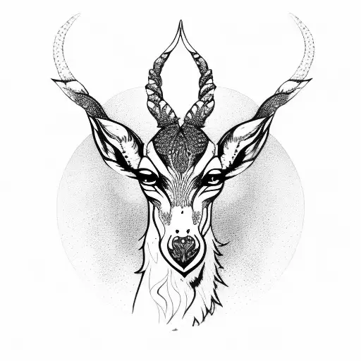 gazelle tattoo design idea