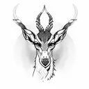 gazelle tattoo design idea