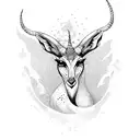 gazelle tattoo design idea
