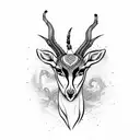 gazelle tattoo design idea