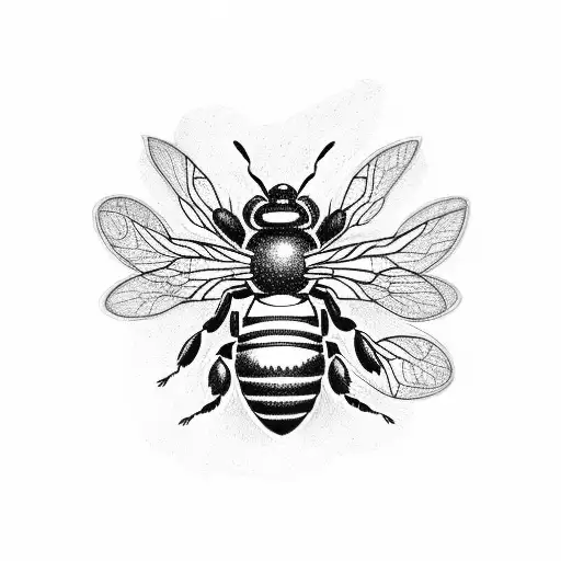 Bee and ant tattoo design idea