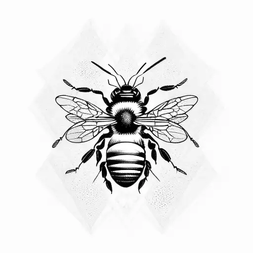 bee and ants do trophallaxis tattoo design idea