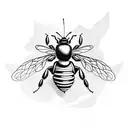 Bee and ant tattoo design idea