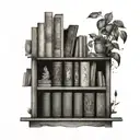A bookshelf filled with books, each one representing a different chapter of the client's life tattoo design idea