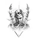 Crystal with Storm, rose and symbolism of peter tattoo design idea