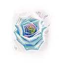 Crystal with thunderstorm a rose and peter tattoo design idea