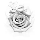 Crystal with thunderstorm a rose and peter tattoo design idea