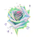 Crystal with thunderstorm a rose and peter tattoo design idea