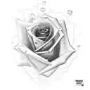 Crystal with thunderstorm a rose and peter tattoo design idea