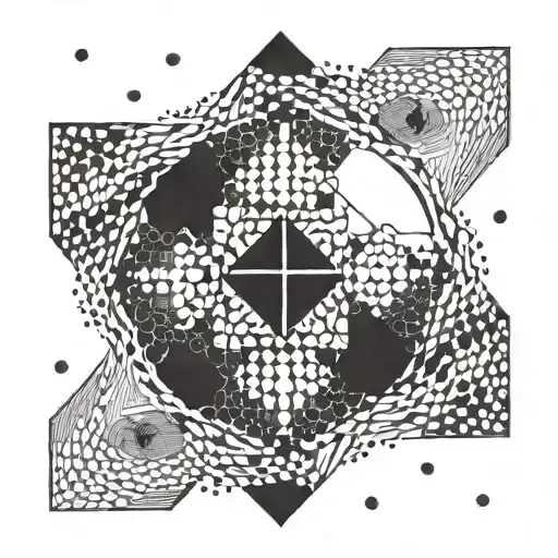 An abstract geometric design inspired by the rhythm of a rave tattoo design idea