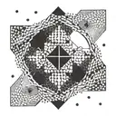 An abstract geometric design inspired by the rhythm of a rave tattoo design idea