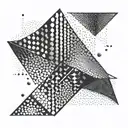 An abstract geometric design inspired by the rhythm of a rave tattoo design idea