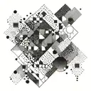 An abstract geometric design inspired by the rhythm of a rave tattoo design idea